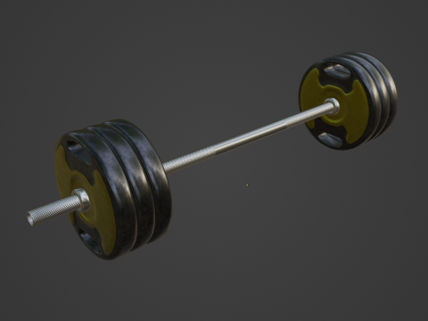 Techno Gym Barbell 04 3D 模型