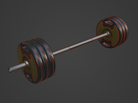 Techno Gym Barbell 04 3D 模型
