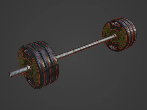 Techno Gym 杠铃 04 3D 模型