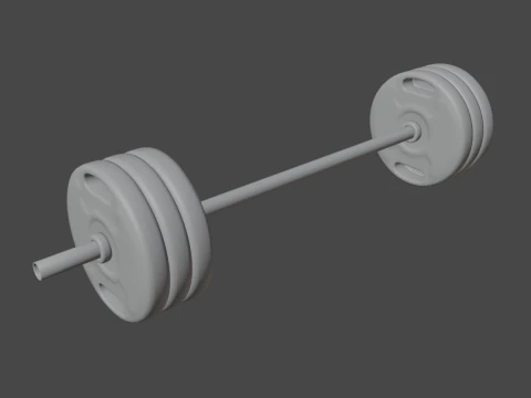 Techno Gym 杠铃 04 3D 模型