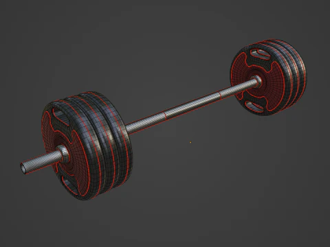 Techno Gym Barbell 05 3D Model