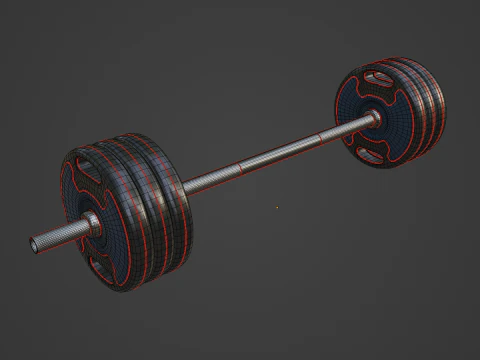 Techno Gym Barbell 06 3D Model