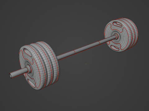 Techno Gym Barbell 06 3Dモデル