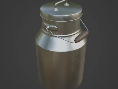 ミルク缶01 3Dモデル