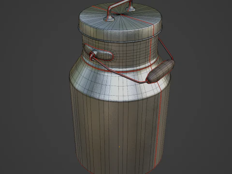 ミルク缶01 3Dモデル