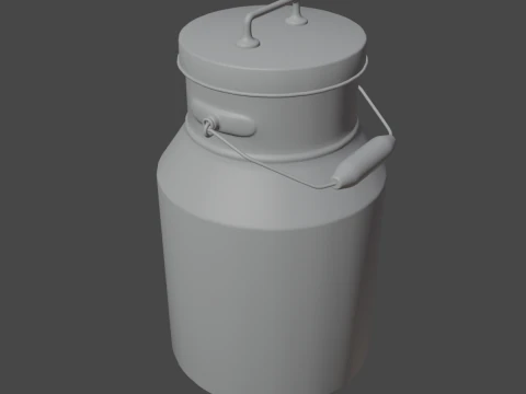 ミルク缶01 3Dモデル