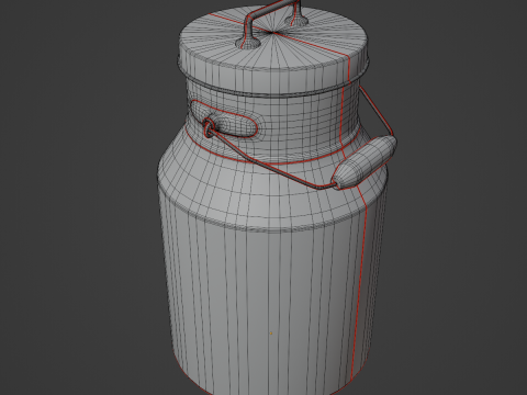 Milk Can 01 Model 3D