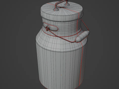 ミルク缶01 3Dモデル