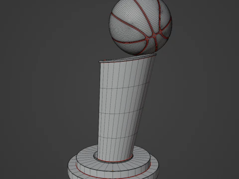 NBA 트로피 컵 3D 모델