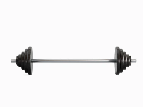 Iron Barbell 01 3D Model