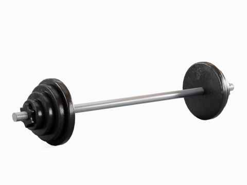 Iron Barbell 01 3Dモデル
