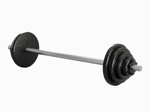 Iron Barbell 01 3D Model