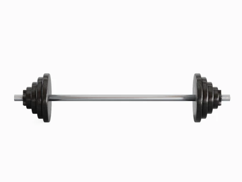 Iron Barbell 01 3D Model