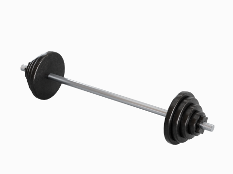 Iron Barbell 01 3Dモデル