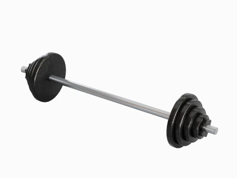 Iron Barbell 01 3D Model