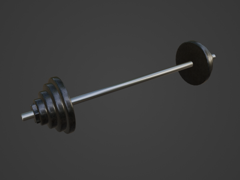 Iron Barbell 01 3Dモデル