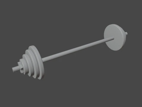 Iron Barbell 01 3D Model