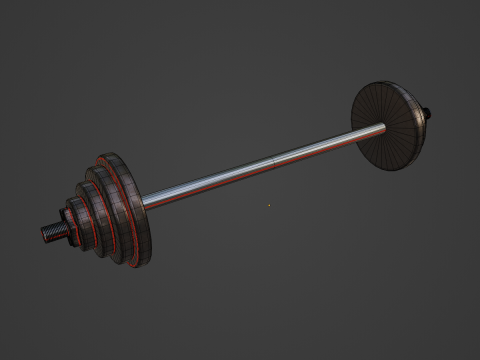 Iron Barbell 02 3D Модель