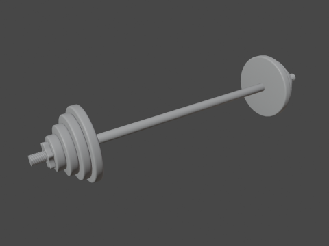 Iron Barbell 02 3D Модель