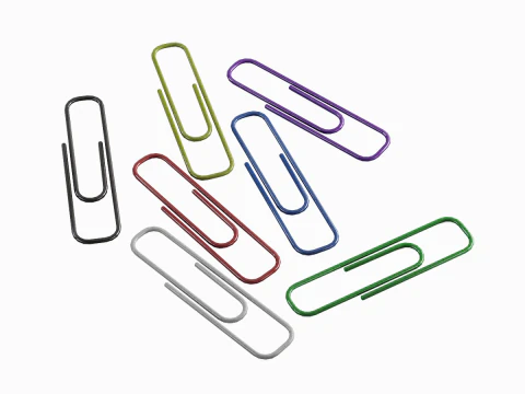 Plastic Paper Clips 7 Pcs 3D Model