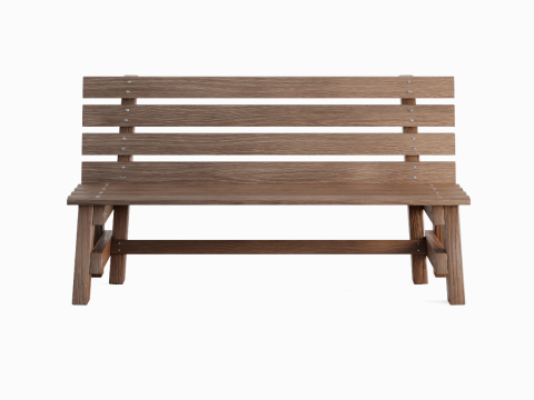 Wooden Outdoor Bench 01 3D Модель