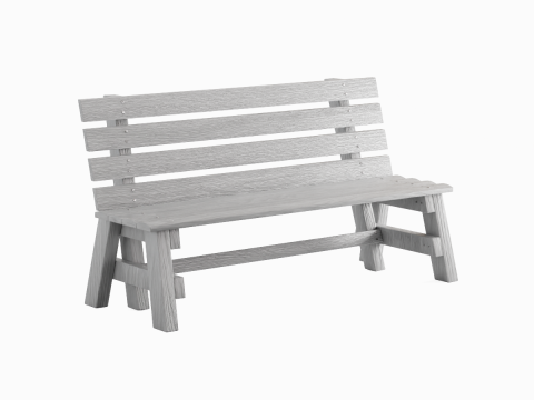 Wooden Outdoor Bench 02 3D-Modell