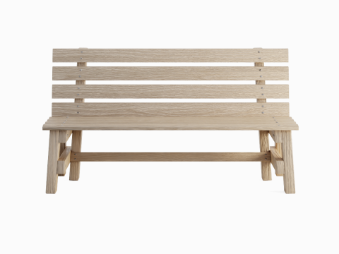 Wooden Outdoor Bench 03 3D Model
