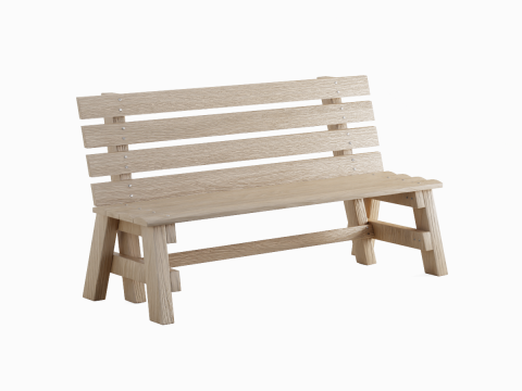Wooden Outdoor Bench 03 3D Model