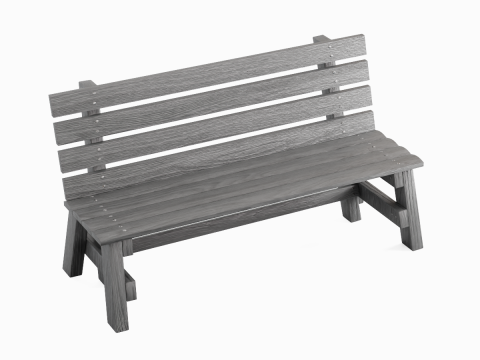 Wooden Outdoor Bench 04 3D Model