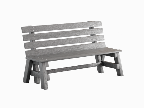 Wooden Outdoor Bench 04 3Dモデル