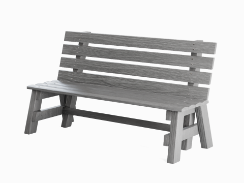 Wooden Outdoor Bench 04 3Dモデル