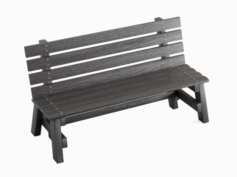 Wooden Outdoor Bench 05 3D Model