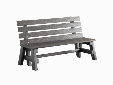 Wooden Outdoor Bench 05 3D-Modell