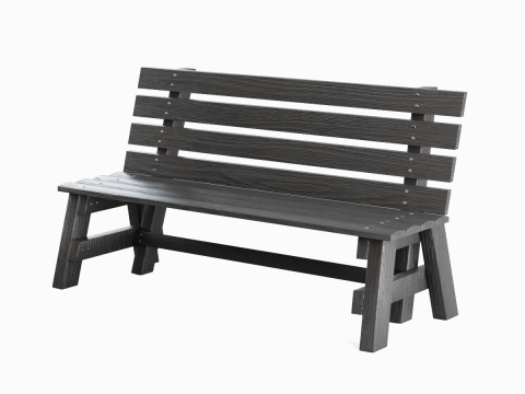 Wooden Outdoor Bench 05 3D-Modell