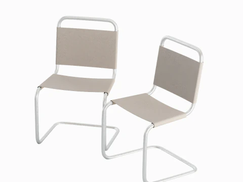 Simple Chair B 01 3D Model