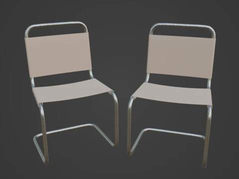 Simple Chair B 01 3D Model