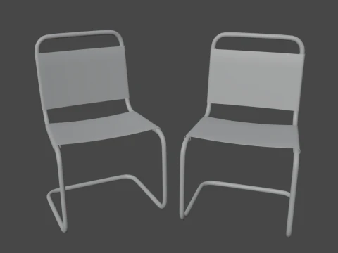Simple Chair B 01 3D Model