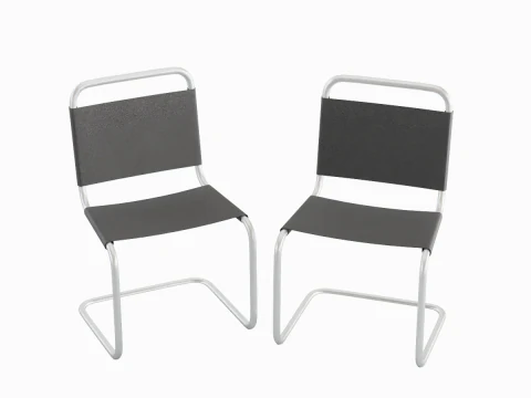 简易椅B 02 3D 模型