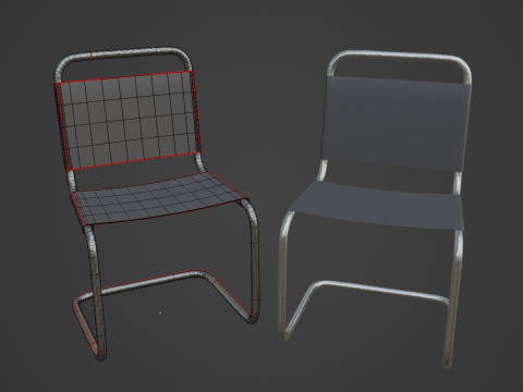 Simple Chair B 02 Modelo 3D