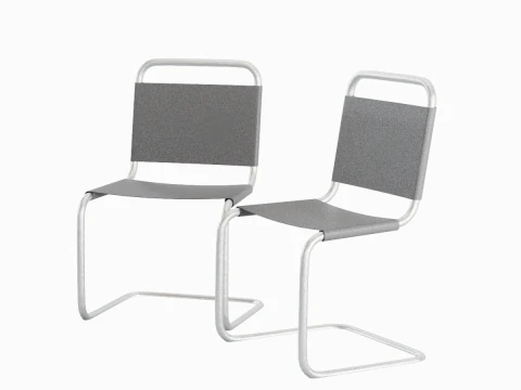 Simple Chair B 04 3D Model
