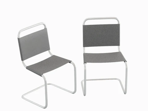 Simple Chair B 04 3D Model