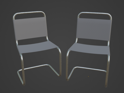 Simple Chair B 04 3D Model