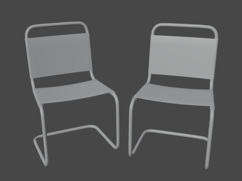 Simple Chair B 04 3D Model