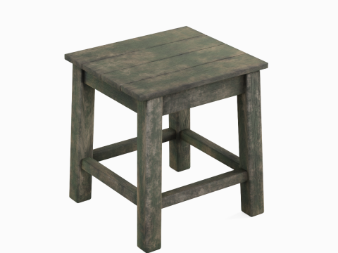 Old Wooden Tabouret 02 Modelo 3D