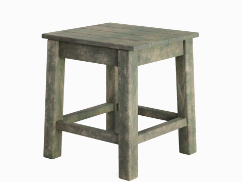 Old Wooden Tabouret 02 Modelo 3D