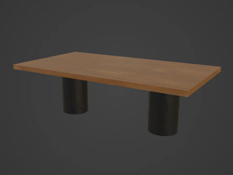 Dining Table 01 3D Model