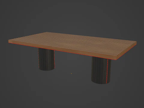 Dining Table 01 3D Model