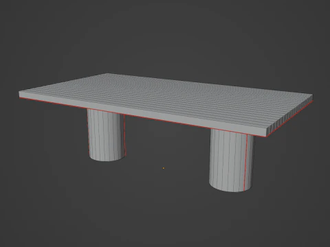 Dining Table 01 3D Model