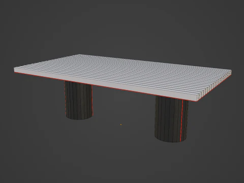 Dining Table 02 3D Model