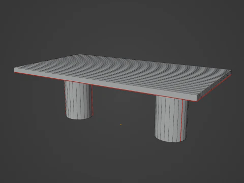 Dining Table 02 3D Model